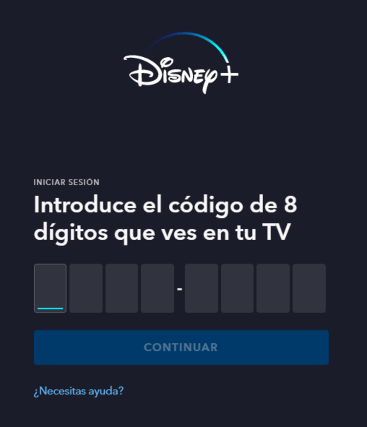 código Disney plus