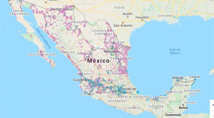 Mapa cobertura Movistar